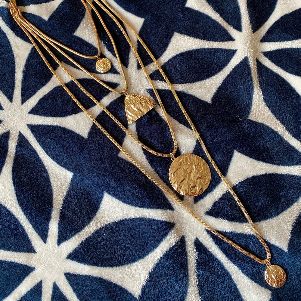 4 Layered Gold Statement Necklace